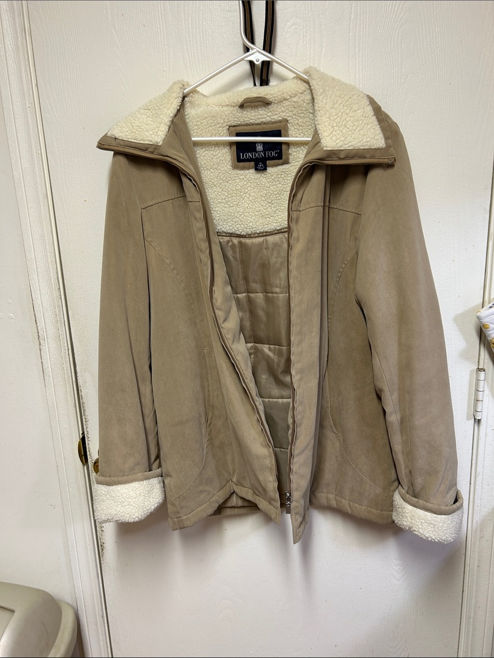 London Fog Tan Sherpa-Trim Field Jacket